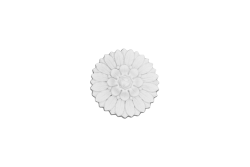 Deckenrosette Ornament 15x15cm Gips - ORR35