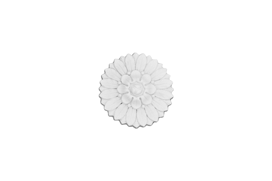 Deckenrosette Ornament 15x15cm Gips - ORR35
