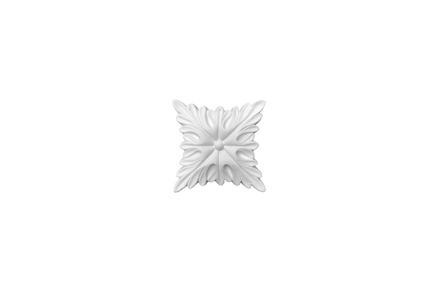 Deckenrosette Ornament 10x10cm Gips - ORR37