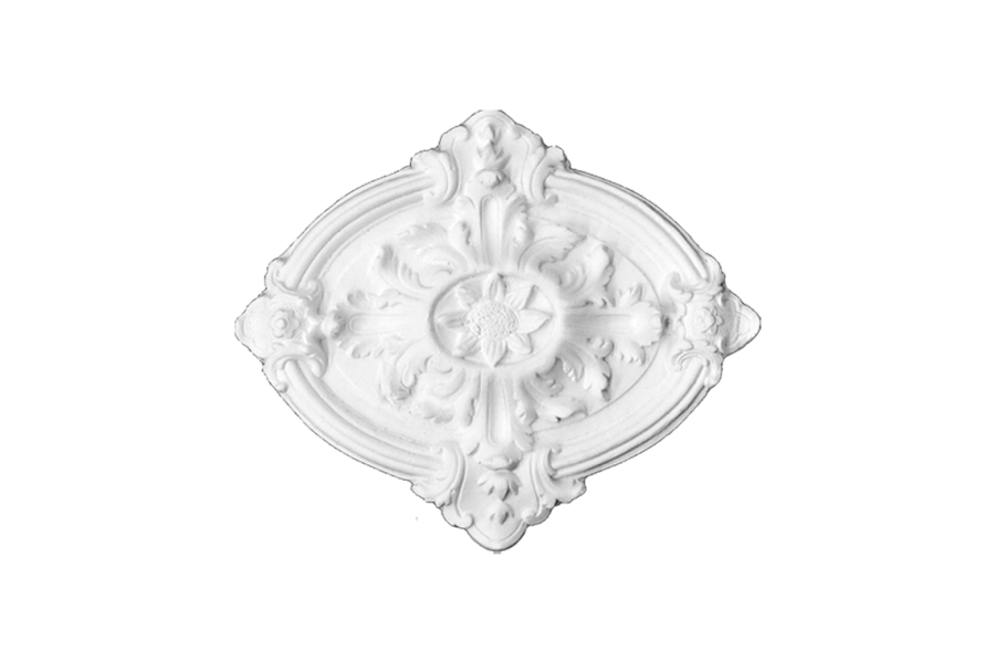 Deckenrosette Ornament 30x25cm Gips - ORR3A