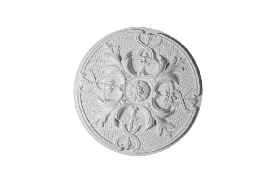 Deckenrosette Ornament 35x35cm Gips - ORR4