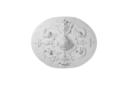 Deckenrosette Ornament 111x87cm Gips - ORR400