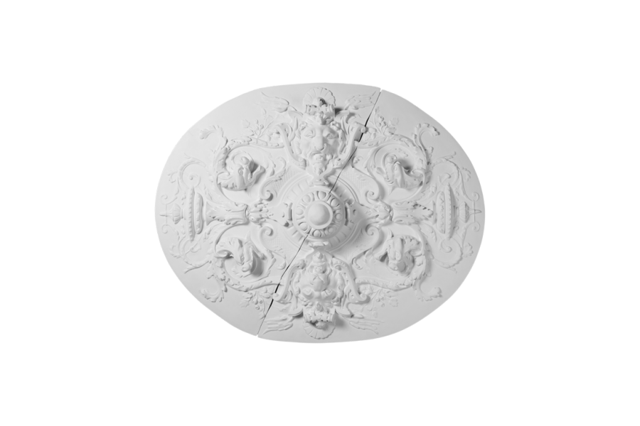 Deckenrosette Ornament 111x87cm Gips - ORR400
