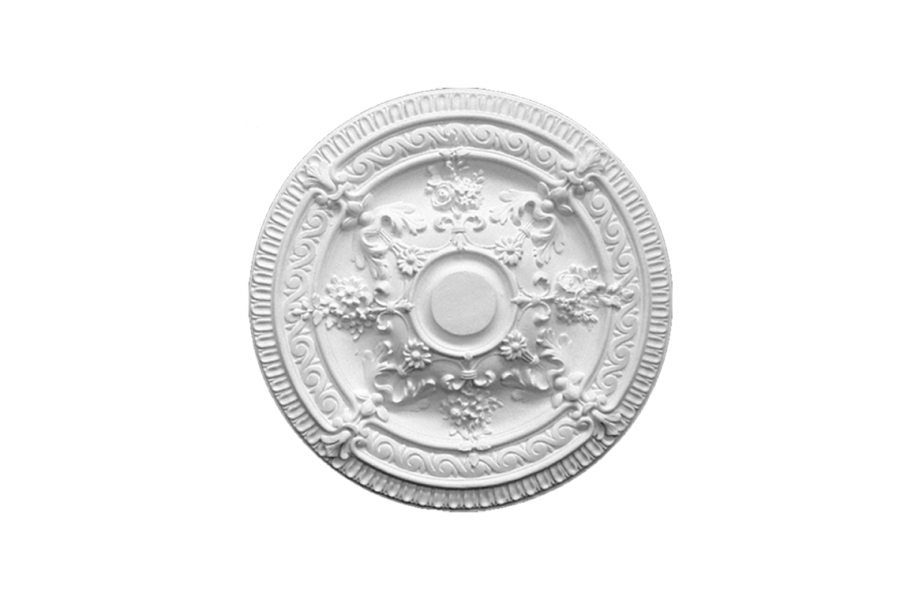 Deckenrosette Ornament 66x66cm Gips - ORR41