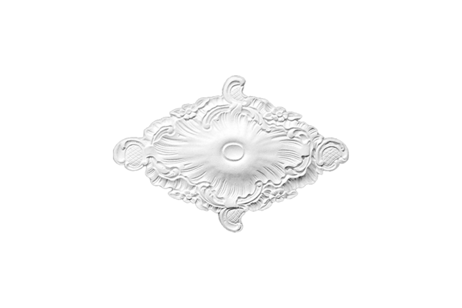 Deckenrosette Ornament 59x39cm Gips - ORR42