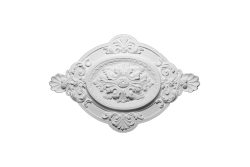 Deckenrosette Ornament 64x42cm Gips - ORR43B