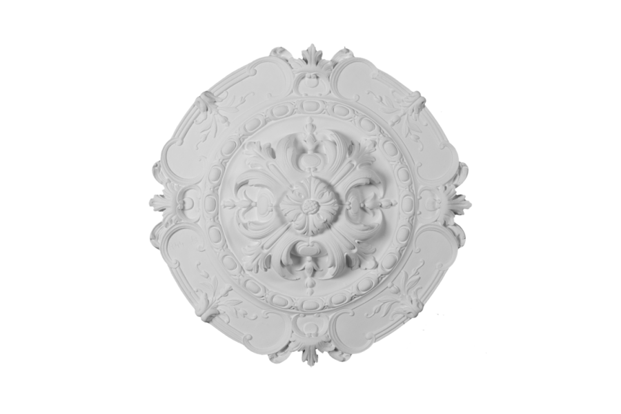Deckenrosette Ornament 40x40cm Gips - ORR44