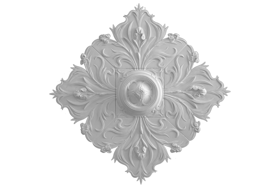 Deckenrosette Ornament 170x170cm Gips - ORR440
