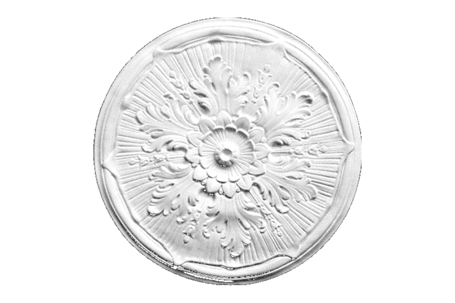 Deckenrosette Ornament 47x47cm Gips - ORR49