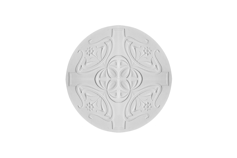 Deckenrosette Ornament 116x116cm Gips - ORR55
