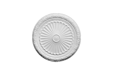 Deckenrosette Ornament 36x36cm Gips - ORR6
