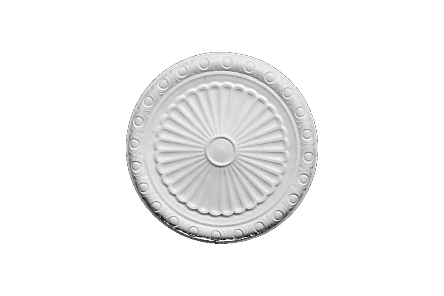 Deckenrosette Ornament 36x36cm Gips - ORR6