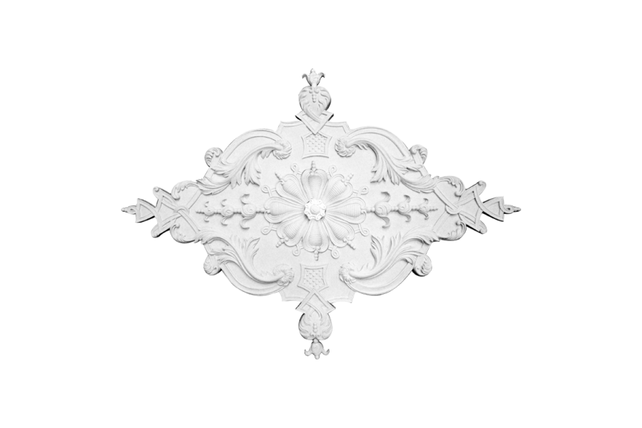 Deckenrosette Ornament 153x111cm Gips - ORR600