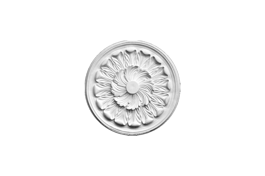 Deckenrosette Ornament 50x50cm Gips - ORR62