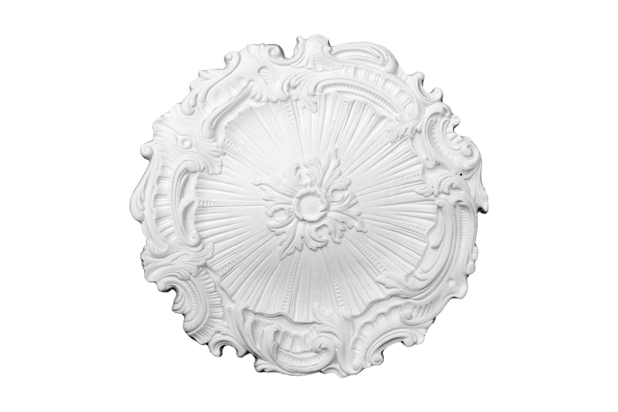Deckenrosette Ornament 44x44cm Gips - ORR67