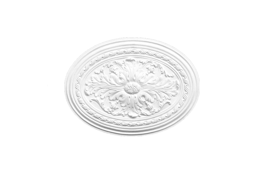Deckenrosette Ornament 59x43cm Gips - ORR7