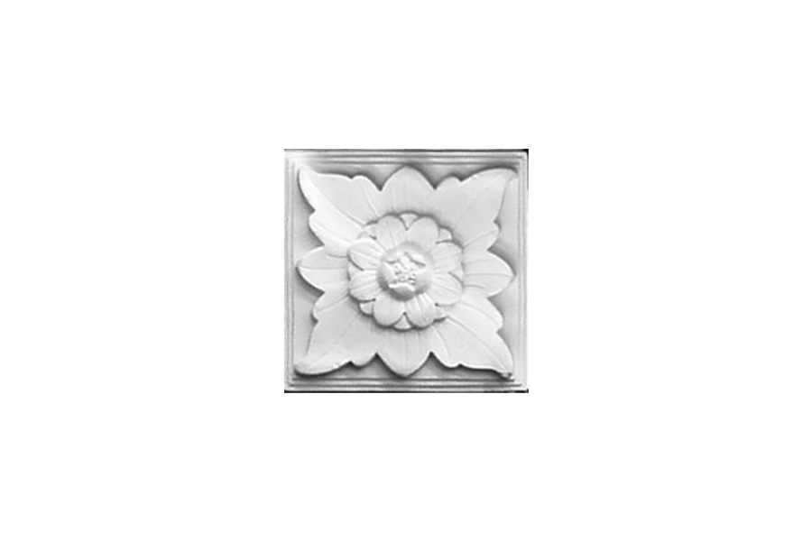 Deckenrosette Ornament 22x22cm Gips - ORR74
