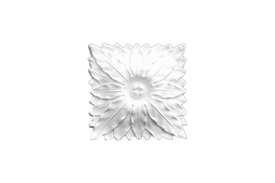 Deckenrosette Ornament 24x24cm Gips - ORR75