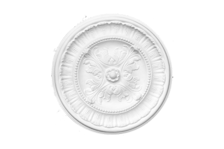 Deckenrosette Ornament 40x40cm Gips - ORR76
