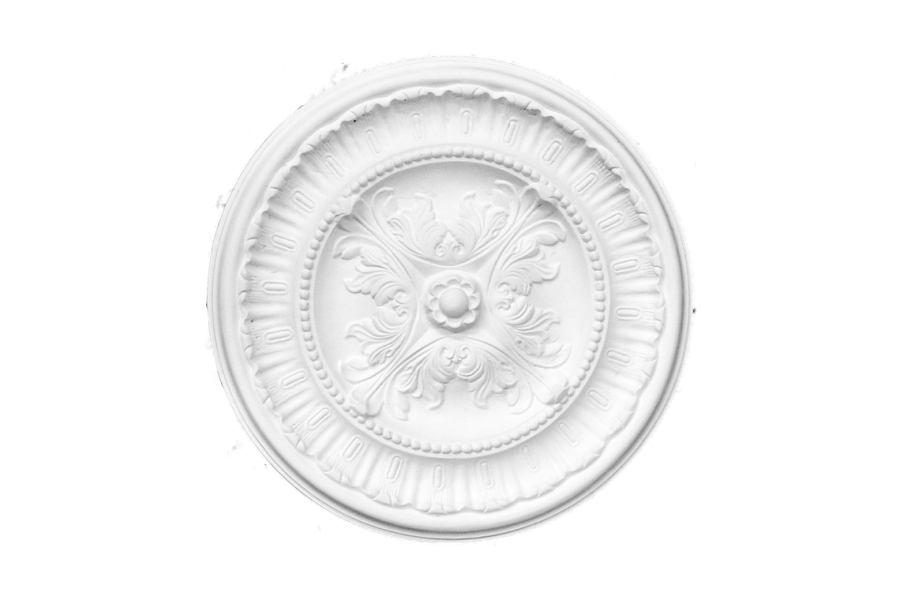 Deckenrosette Ornament 40x40cm Gips - ORR76