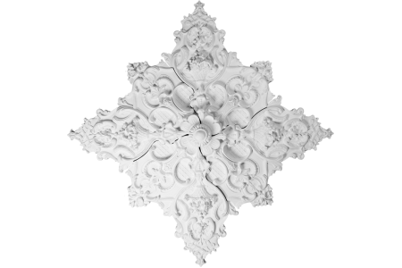 Deckenrosette Ornament 180x180cm Gips - ORR800