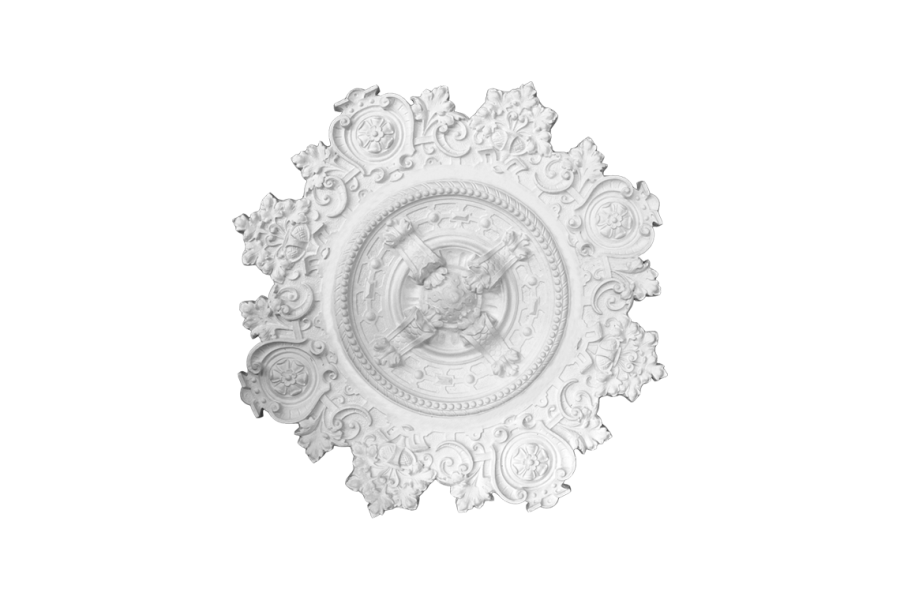 Deckenrosette Ornament 115x115cm Gips - ORR81+R1087