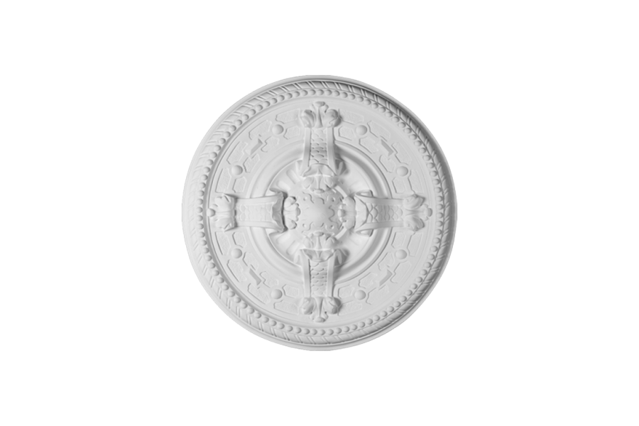 Deckenrosette Ornament 60x60cm Gips - ORR81