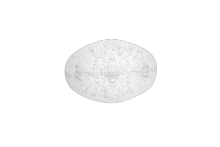 Deckenrosette Ornament 82x57cm Gips - ORR86