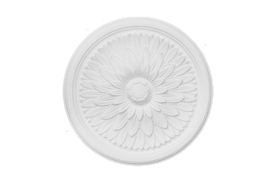 Deckenrosette Ornament 42x42cm Gips - ORR89