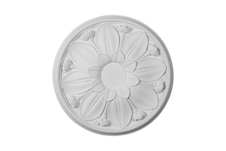 Deckenrosette Ornament 42x42cm Gips - ORR92