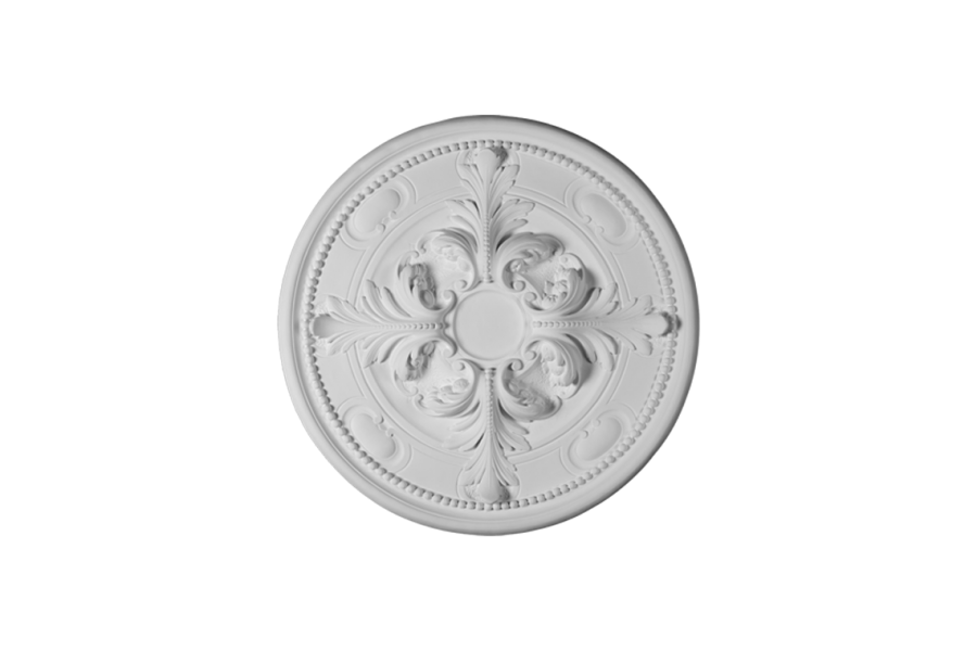 Deckenrosette Ornament 61x61cm Gips - ORR95