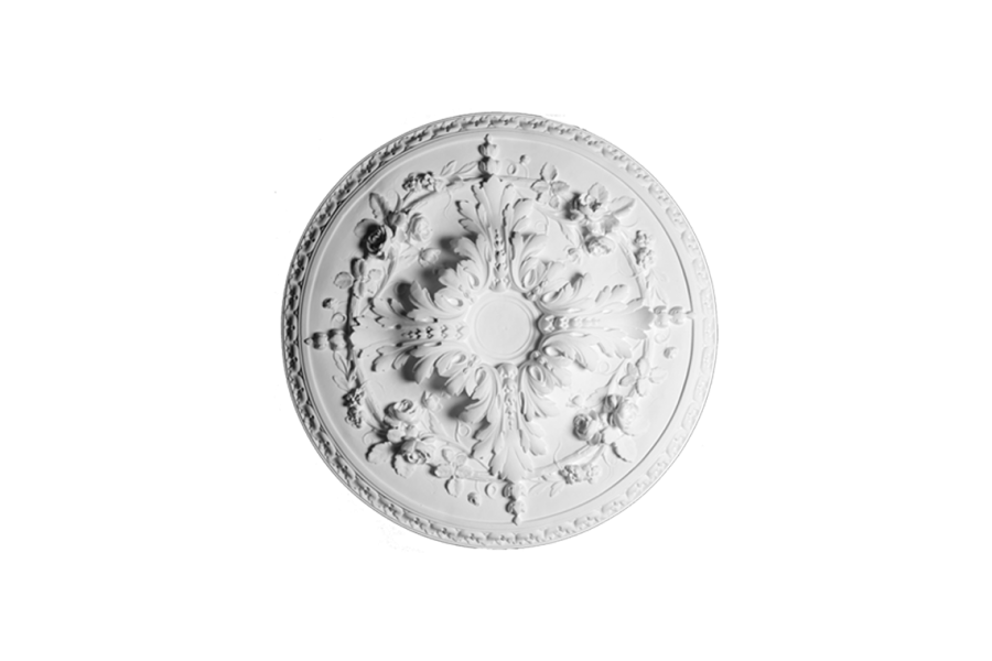 Deckenrosette Ornament 63x63cm Gips - ORR96