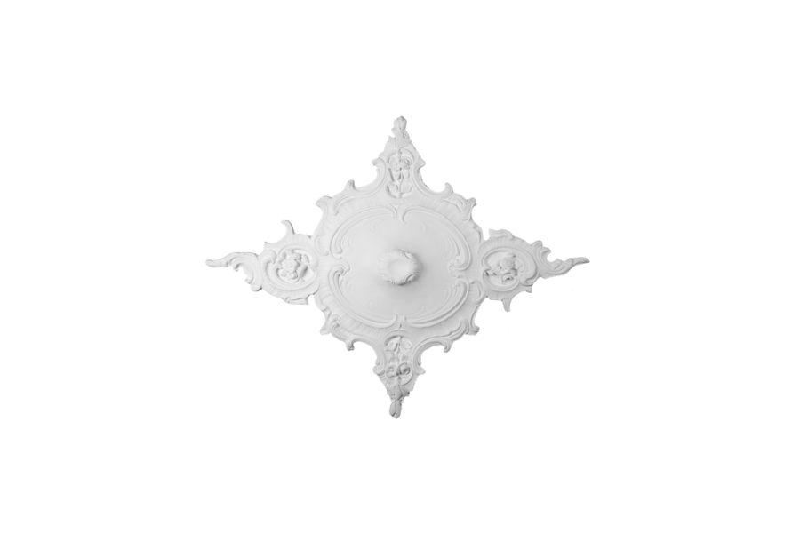 Deckenrosette Ornament 98x77cm Gips - ORR99