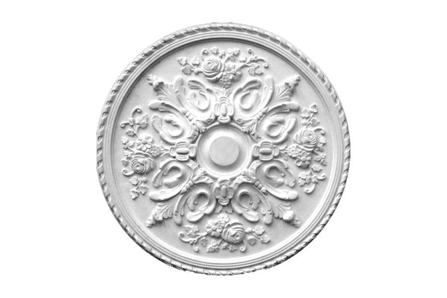 Deckenrosette Ornament 83x83cm Gips - ORRP14