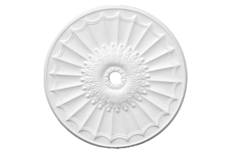Deckenrosette Ornament 48x48cm Gips - ORRP23