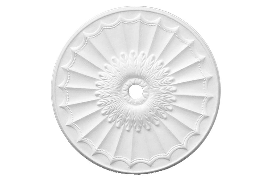 Deckenrosette Ornament 48x48cm Gips - ORRP23