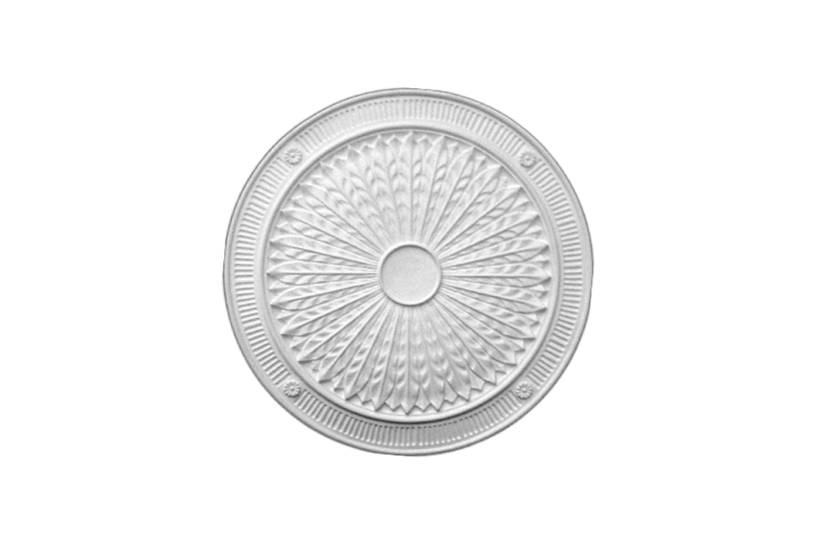 Deckenrosette Ornament 59x59cm Gips - ORRP24