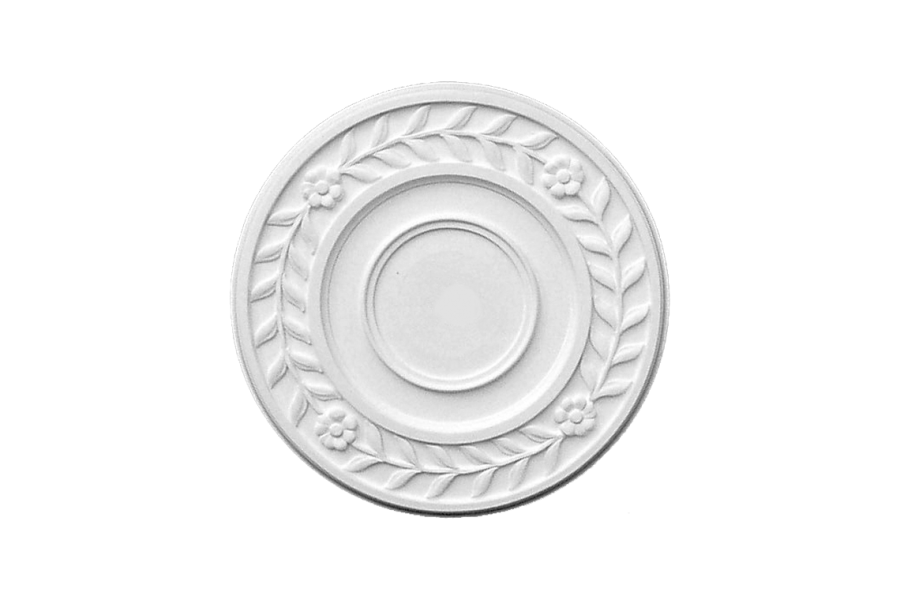 Deckenrosette Ornament 40x40cm Gips - ORRP26