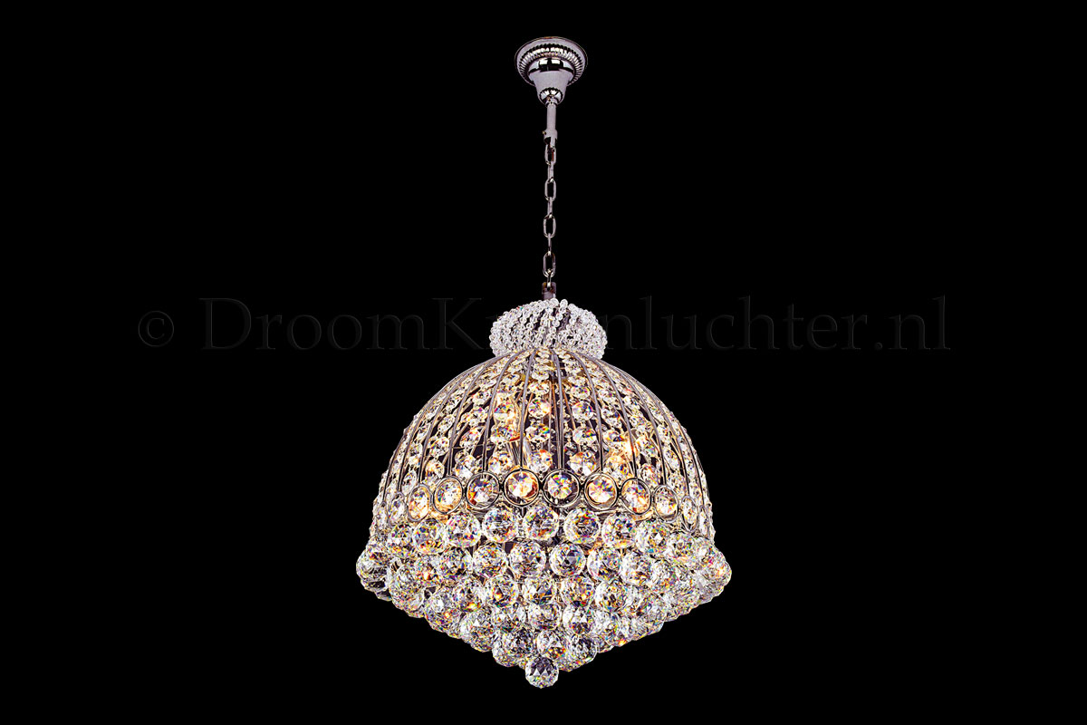 Kronleuchter Johanne 12 flammig Kristall chrom - Ø48cm Kronleuchter Johanne 12 flammig Kristall chrom - Ø48cm