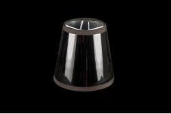 Lampenschirm/Stoffschirm spiegel Schwarz Silber 12cm 