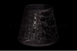 Lampenschirm/Stoffschirm Flock Schwarz 14 cm