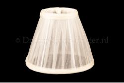 Lampenschirm/Stoffschirm Organza weiße Creme
