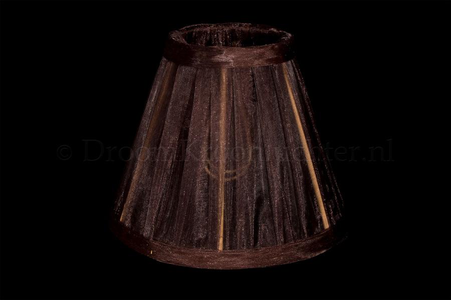 Lampenschirm/Stoffschirm Organza Dunkel Braun