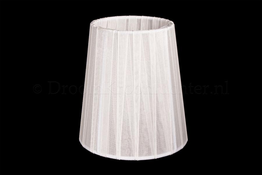 Lampenschirm/Stoffschirm organza Weiss dubbel gestoffeerd 