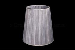 Lampenschirm/Stoffschirm organza Silber dubbel gestoffeerd 