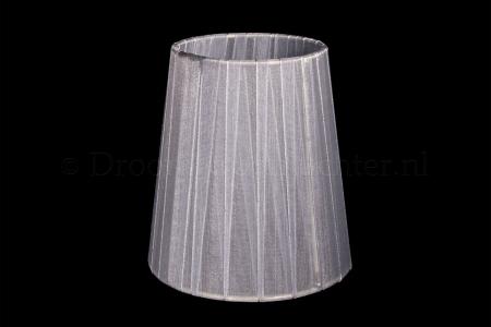 Lampenschirm/Stoffschirm organza Silber dubbel gestoffeerd Lampenschirm/Stoffschirm organza Silber dubbel gestoffeerd
