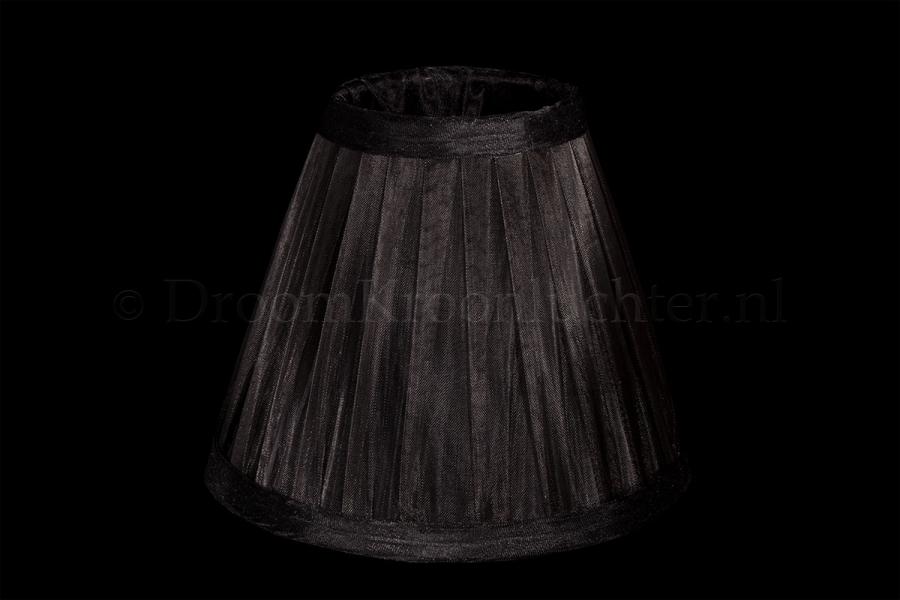 Lampenschirm/Stoffschirm Organza Schwarz