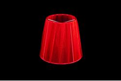 Lampenschirm/Stoffschirm Organza Rot doppelter Stoff