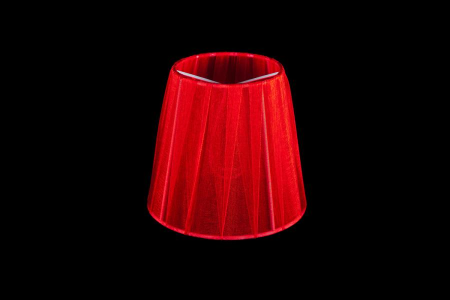 Lampenschirm/Stoffschirm Organza Rot doppelter Stoff
