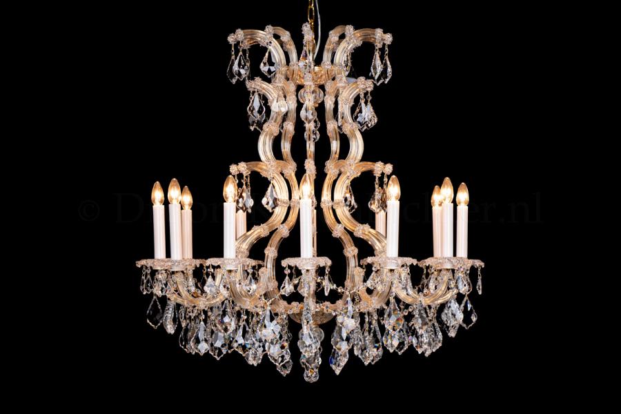 Louis Baroque Kronleuchter 12-flammig Ø94x99cm (Kristall/Gold) Louis Baroque Kronleuchter 12-flammig Ø94x99cm (Kristall/Gold)